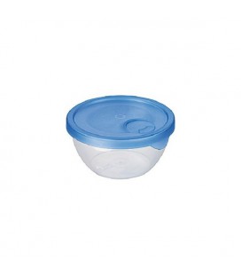 voorraaddoos 500ml transparant blauw dia 13cm h 6.5cm