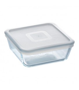 Pyrex Vierkante schaal met deksel 0,85L 15x15cm