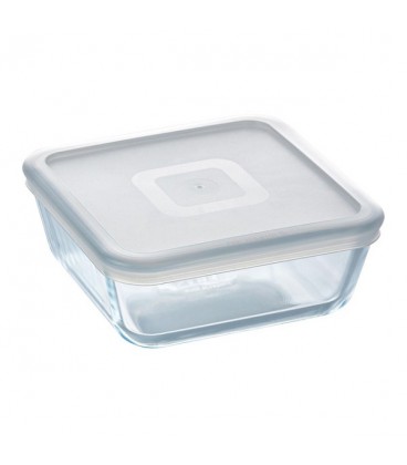 Pyrex Vierkante schaal met deksel 0,85L 15x15cm