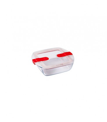 Pyrex Vierkante schaal met deksel 1L 20x17x6cm