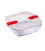 Pyrex Vierkante schaal met deksel 2,2L 25x22x7cm