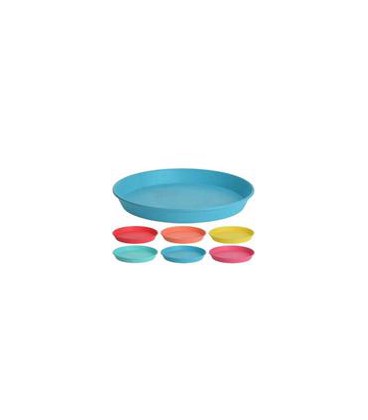 Borden kunststof per set van 6 assorti kleuren