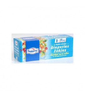 Toppits diepvrieszakjes 1,0ltr pak 6 stuks