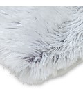 Plaid-dekens- kunst bont Snow 150x200cm wit grijs polyester hoog polig