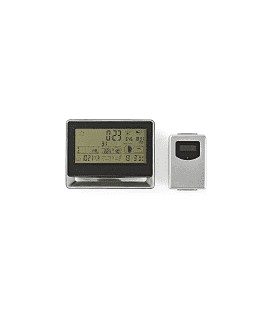 Nedis WEST405BK Weerstation Draadloze Sensor Alarmklok Weersvoorspelling