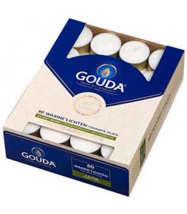 Gouda waxinelichten wit 4,5 uur 60 stuks