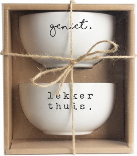 Gusta Kommetje 13x7cm set Geniet/Thuis