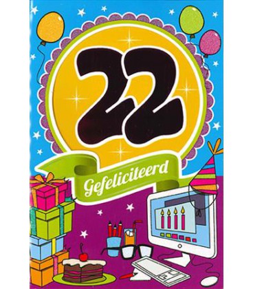 Leeftijdskaart 22 jaar