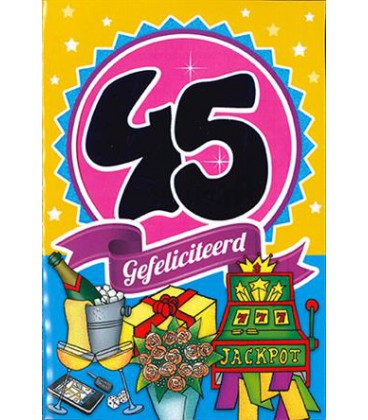 Leeftijdskaart 45 jaar