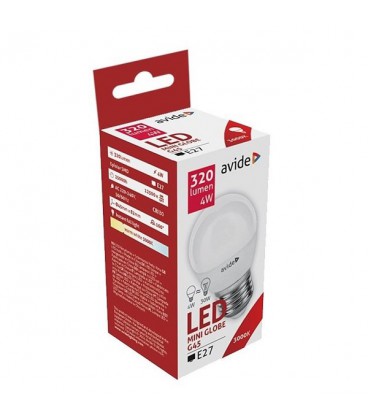 Avide LED mini globe lamp E27 4W 3000K warmwit 320 lumen A+