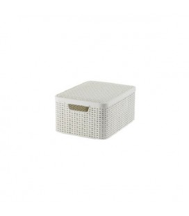 Curver Style mand M (lxbxh 38x28x19cm) met deksel ivoor