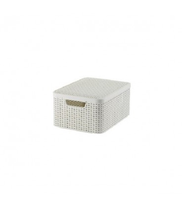 Curver Style mand M (lxbxh 38x28x19cm) met deksel ivoor