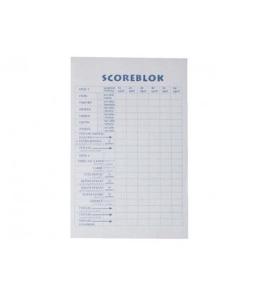 Scoreblok 9.4x14.5cm 250vel yathzee