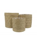 Mand zeegras naturel set van 3