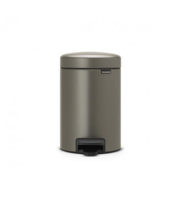 Brabantia Pedaalemmer newicon 3 ltr Platinum met kunststof binnenemmer