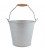 Oud zink emmer 5 lt 26,4x22,4x21,7 cm
