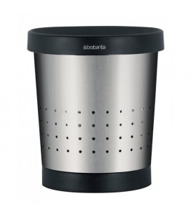 Brabantia conische prullenbak, matt staal rvs, 5L