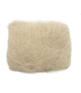 Decoratie sisal L14-W20-H6cm wit