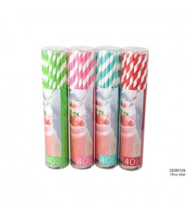 Rietjes papier 40st in tube