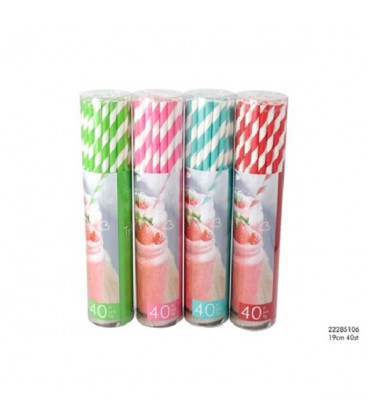 Rietjes papier 40st in tube