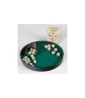 Pokerpiste 26 cm zwart kunstleder exclusief kaarten, dobbelbeker, en dobbelstenen. Bevat enkel de Pokerpiste.
