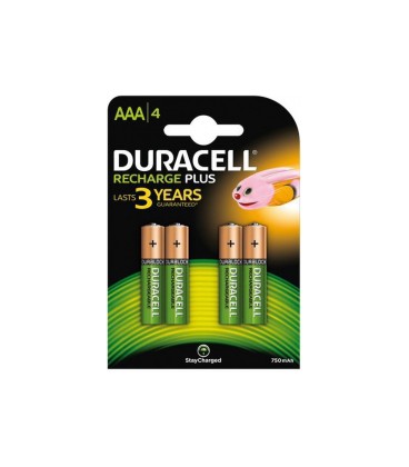 Duracell Recharge Plus 4xAAA 750mAh oplaadbaar