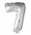Folie OpblaasCijfer "7" zilver  40cm