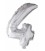 Folie OpblaasCijfer "4" zilver  40cm