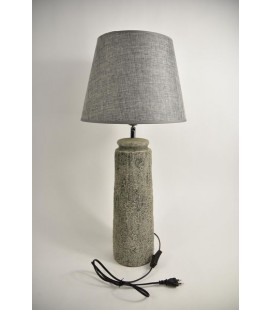 Lampvoet Aardewerk ''smal'' D14 H50cm Grijs