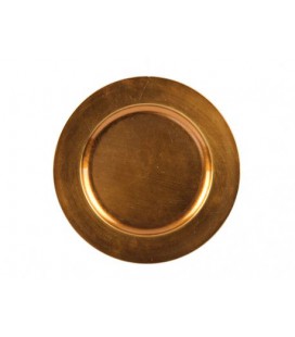 Onderbord plastic plate mustard gold Ø33 cm