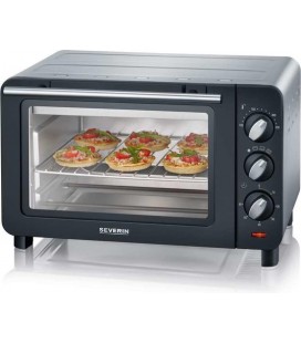 Mini Bak en toast oven  14 liter zwart /zilver 1200 watt