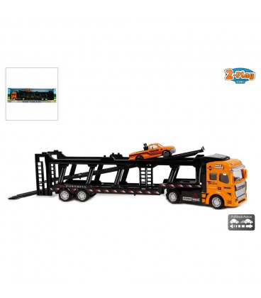 AUTOTRANSPORTER MET AUTO DIECAST PULLBACK 32 CM