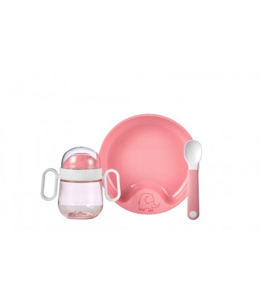Babyservies Mepal Mio 3-delig - deep pink