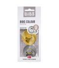 BIBS - FOPSPEEN NATUURRUBBER - BLISTER MOUSTARD/SMOKE T2 EOL € 3,95