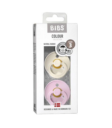 BIBS - FOPSPEEN NATUURRUBBER - BLISTER IVORY/B.PINK T3