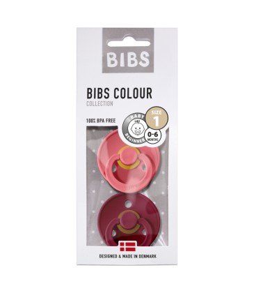 BIBS - FOPSPEEN NATUURRUBBER - BLISTER CORAL/RUBY T1