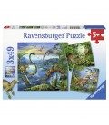 RAVENSBURGER PUZZEL DINOSAURIËRS 3X49 STUKS