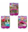 BARBIE MINI PLAYSET MET HUISDIER ASSORTI