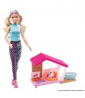 BARBIE MINI PLAYSET MET HUISDIER ASSORTI