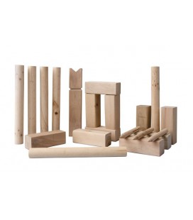 KUBB SPEL 21 DELIG 30 CM