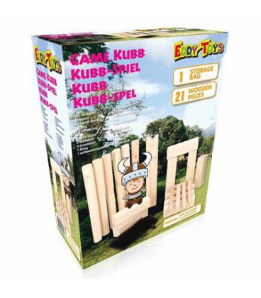 KUBB SPEL 21 DELIG 30 CM