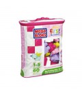 MEGA BLOKS FIRST BUILDERS BLOKKENTAS 60 STUKS ROZE