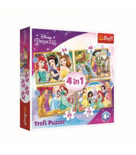 PUZZEL 4 IN 1 PRINCESS HAPPY DAY