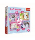 PUZZEL 4 IN 1 SCHATTIGE KITTENS