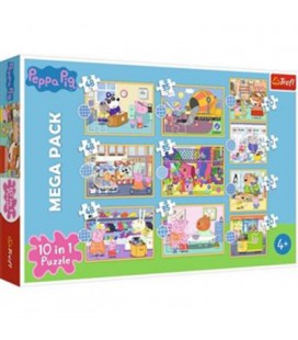 PUZZEL 10 IN 1 PEPPA PIG