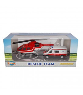 AUTO DIECAST HULPDIENSTEN AMBULANCE HELICOPTER