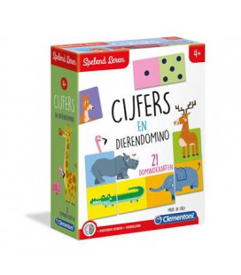 SPEL EDUCATIEF DOMINO NUMMERS EN DIEREN CLEMENTONI