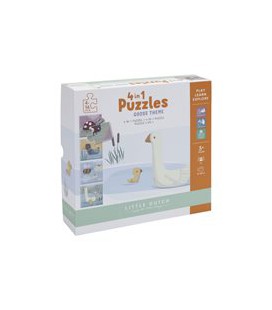 Little Dutch 4 in 1 puzzel Goose