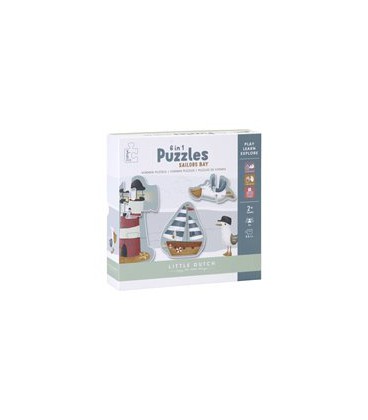 Little Dutch vormenpuzzel 6 in 1 sailors bay