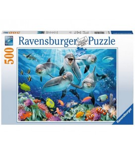 Ravensburger 500 stukjes Dolfijnen in het koraalrif